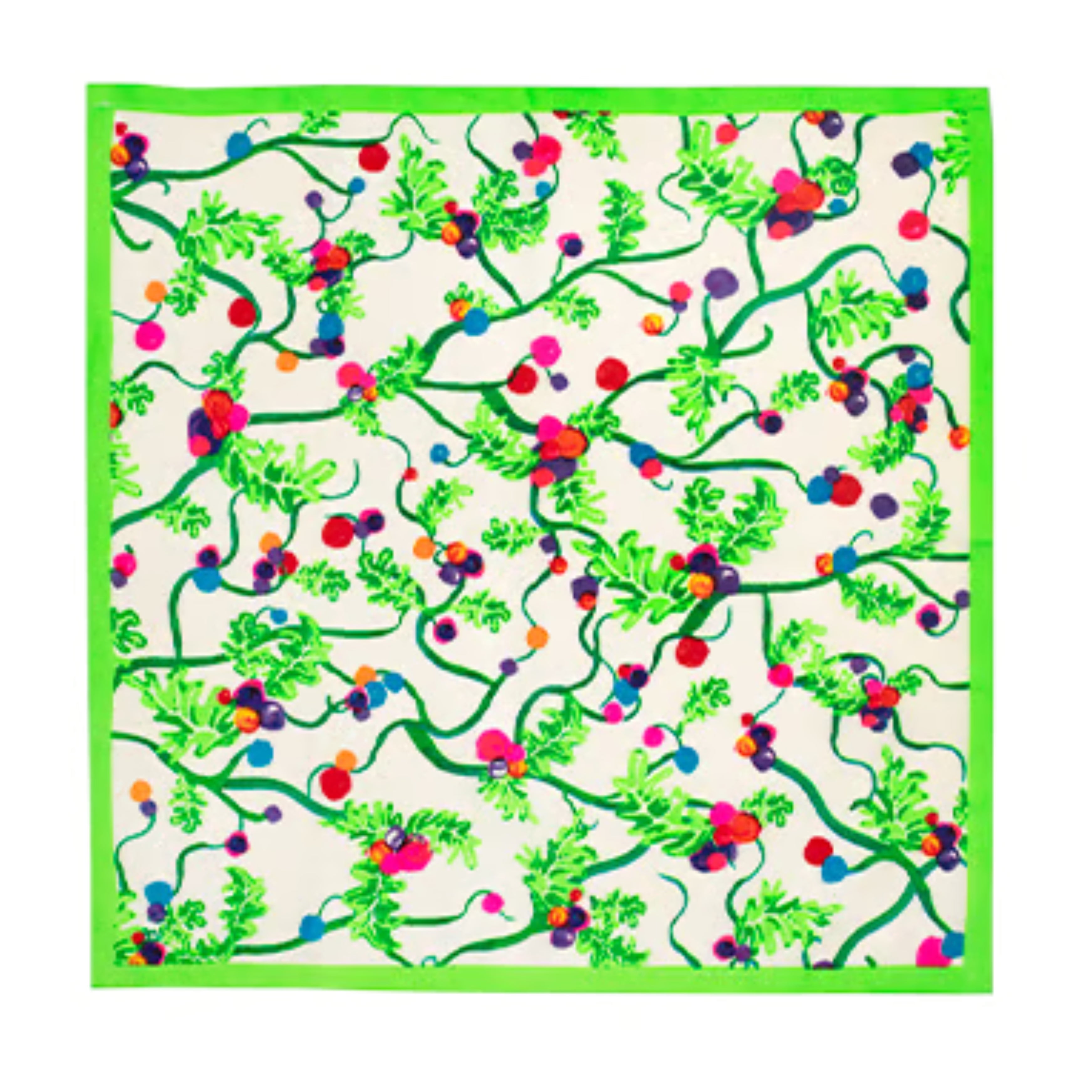 Neon Leaves and Berries Knot Wrap