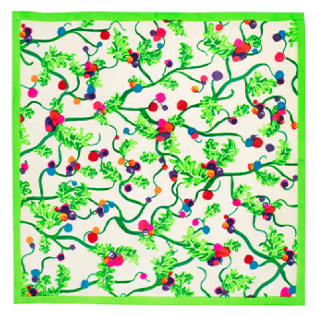Neon Leaves and Berries Knot Wrap