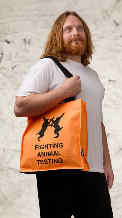 Fighting Animal Testing kott - Oranz