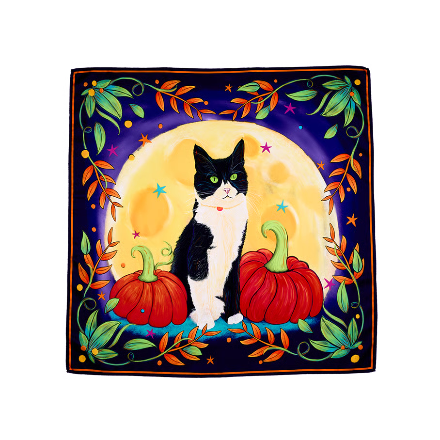 Luna the cat knot wrap