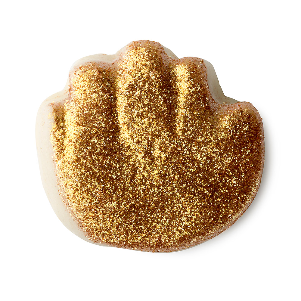 lush golden handshake hand mask